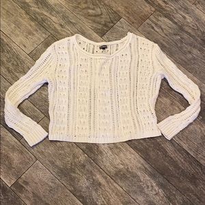 Express cream cropped sweater